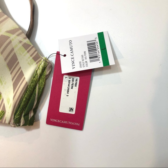 Vince Camuto Palm leaf Molded Bikini Swim Top - Picture 2 of 5